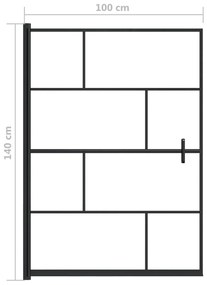 vidaXL Καμπίνα Μπανιέρας Μαύρη 100 x 140 εκ. από ESG