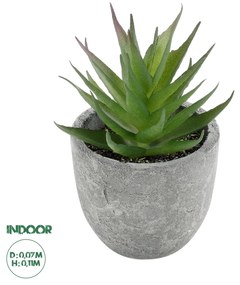 GloboStar® Artificial Garden SUCCULENT ALOE 21010 Διακοσμητικό Φυτό Παχύφυτο Αλόη Υ11cm