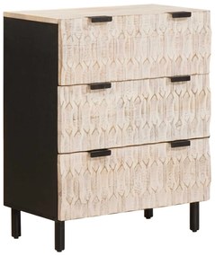 vidaXL Πλαϊνό γραφείο 2 pcs Λευκό Φινίρισμα Καθαρισμού 60 x 33 x 75 cm