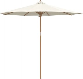 vidaXL Ομπρέλα Κήπου Κρέμες λευκό Ø 270 x 260 εκ Μπαμπού
