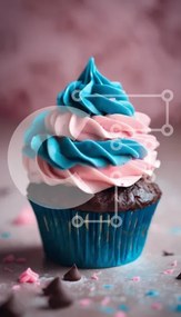 Intra Συλλεκτικό Ξύλινο Παζλ Plywood 4mm - Πολύχρωμο παγωμένο cupcake Σε Ξύλινο Κουτί - Διαστάσεις: 10x10 cm – 25 κομμάτια