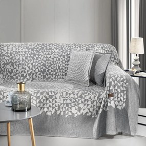 Ριχτάρι Duomo Grey Guy Laroche Three-Seater 180x300cm Βαμβάκι-Ακρυλικό