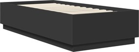 vidaXL Σκελετός Κρεβατιού Μαύρο 100 x 200 cm Επεξεργασμένο Ξύλο