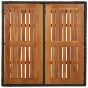 vidaXL Σετ Τραπεζαρίας Κήπου 3 τεμ. Μαύρο Συνθετικό Ρατάν με Μαξιλάρια