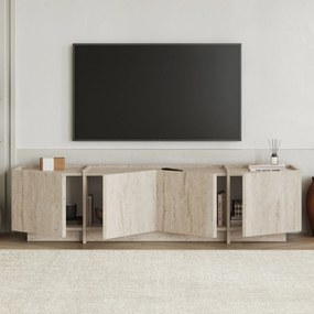 Έπιπλο Τηλεόρασης Τραβερτίνη FLOMEGE 180x35x46