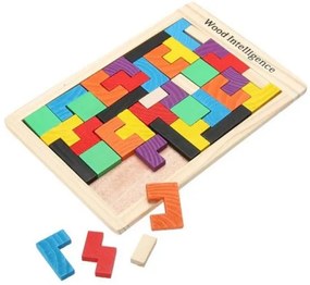 Ξύλινο παιδικό εκπαιδευτικό παιχνίδι Tetris puzzle wood intelligence 2106 OEM