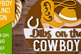 Σετ των 2 Intra απο ξύλο plywood 3mm-4mm πάχος - Στρογγυλή πινακίδα Cowboy Cut Laser Δίασταση 30x20 cm INTRAFABR-97729813