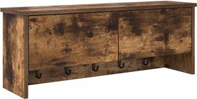 vidaXL Τοίχου Κρεμάστρα Καπνιστό Δρύς 80 x 20 x 30 cm
