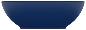 vidaXL Νιπτήρας Πολυτελής Οβάλ Σκούρο Μπλε Ματ 40 x 33 εκ. Κεραμικός