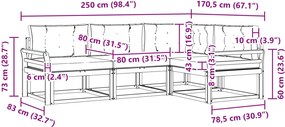vidaXL Σειρά Καναπέ Εξωτερικού 3 pcs Λευκό και Μπεζ Πολυεστέρας