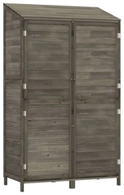 vidaXL Αποθήκη Κήπου Ανθρακί 102 x 52 x 174,5 εκ. Μασίφ Ξύλο Ελάτης