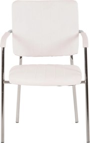 ΚΑΡΕΚΛΑ QUESTA ΜΕ ΜΠΡΑΤΣΑ HM1070.02 ΛΕΥΚΗ 56,5x59x85 cm