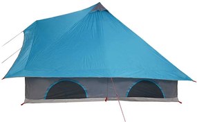 vidaXL Οικογενειακή Σκηνή Τίπι Μπλε και Γκρι 358 x 296 x 258 εκ.