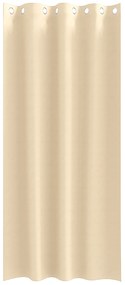 vidaXL Κουρτίνες με κουρτίνες 2 pcs Κρεμ 225 x 140 εκ. Πολυεστέρας