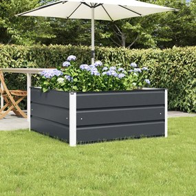 vidaXL Γλάστρα Ανθρακί 100 x 100 x 45 cm Ατσάλι