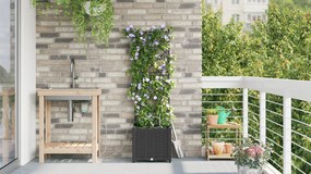vidaXL Κηπουρικοί Δοχείς με Σύστημα Άρδευσης Μαύρο