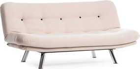 Τριθέσιος Καναπές Κρεβάτι Κρέμα LAGA SMALL 78x180x85