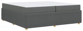 vidaXL Σκελετός Κρεβατιού Άλλο Σκούρο γκρι 200 x 200 cm ύφασμα