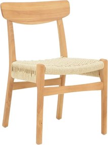 Καρέκλα Eaprine φυσικό σχοινί-rubberwood 49x53x77εκ 49x53x77 εκ.