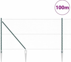 vidaXL Στύλος Περιφράξεων Πράσινο 100 x 1,4 μ (25 mm δίχτυ)
