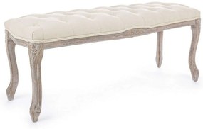Σκαμπό Mathilde 0743496 110x36x47 Natural Wood, Fabric
