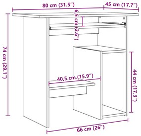 ΓΡΑΦΕΙΟ ΜΑΥΡΟ 80 X 45 X 74 ΕΚ. ΑΠΟ ΜΟΡΙΟΣΑΝΙΔΑ 801365