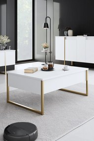 Σύνθετο Σαλονιού Λευκό / Χρυσό FOEN 160x35x80