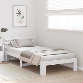 vidaXL Σκελετός Κρεβατιού Λευκό 100 x 200 cm Μασίφ ξύλο πεύκου