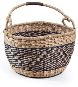 Καλάθι Διακοσμητικό Herbal L 0680052 35x35x20cm Black-Natural Soulworks Seagrass