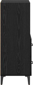 vidaXL Πλαϊνό γραφείο Μαύρη δρυς 34 x 34.5 x 90 εκ Επεξεργασμένο ξύλο