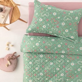 Κουβερλί Παιδικό MCR360 Green-Pink Palamaiki  Semi-double 160x220cm Microfiber-Polyester