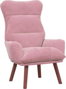 vidaXL Πολυθρόνα Ροζ 69 x 74 x 93 εκ. Βελούδο