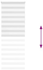 vidaXL Ζέβρα τυφλή Λευκό Πλάτος υφάσματος 65,9 εκ. Πολυεστέρας