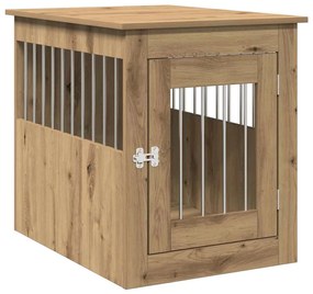 vidaXL Έπιπλα κλουβιού σκύλου Artisan Oak 55x75x65 cm