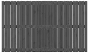Κεφαλάρι Τοίχου Γκρι 185x3x110 εκ. από Μασίφ Ξύλο Πεύκου - Γκρι