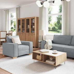 vidaXL Σετ Καναπέ με μαξιλάρι 3 pcs Γκρι 220 x 78 x 84 εκ. ύφασμα