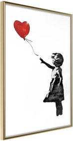 Αφίσα - Banksy: Girl with Balloon II - 20x30 - Χρυσό - Χωρίς πασπαρτού