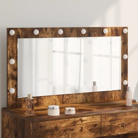 vidaXL Καθρέφτης το vanity Καπνιστή βελανιδιά Ξύλο, Γυαλί