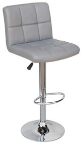 Σκαμπό Bar BAR40 Γκρι PU 43x52x62-82/90-110cm Σετ 2Τμχ