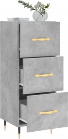 vidaXL Ντουλάπι Γκρι Σκυροδέματος 34,5x34x90 εκ. Επεξεργασμένο Ξύλο