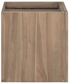 Ντουλάπι Μπάνιου Επιτοίχιο 60x39x40 εκ. από Μασίφ Ξύλο Teak - Καφέ