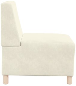 vidaXL Καναπέδες 3 pcs Κρεμ 55 x 74 x 82 εκ. Βελούδο