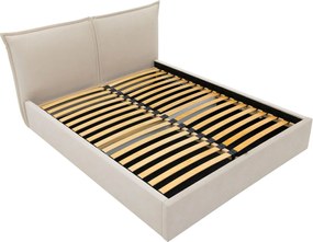 Επενδυμένο κρεβάτι Pirkun-160 x 200-Εκρού