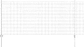 vidaXL Τεντώτο με στήριγμα Ασημί 1 x 50 m Ατσάλι