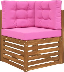 vidaXL Μαξιλάρι Καναπέ Εξωτερικού Χώρου 3 pcs Ροζ Πολυεστέρας