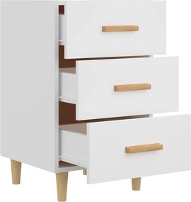 vidaXL Κομοδίνο Λευκό 40 x 40 x 66 εκ. από Επεξεργασμένο Ξύλο