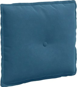 vidaXL Μαξιλάρι Πλάτης Μπλε 50 x 45 εκ. Υφασμάτινο Κορντουρά