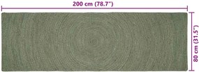 vidaXL Χαλιά χώρου Λαδί 80 x 200 cm Γιούτα