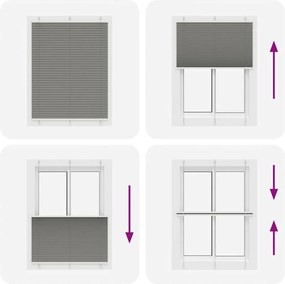 vidaXL Πλισέ περσίδα Ανθρακί 110x150 cm Πλάτος υφάσματος 109,4 cm