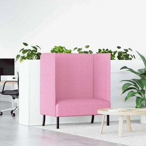 vidaXL Καναπές Υψηλής Πλάτης 101cm Ροζ ύφασμα